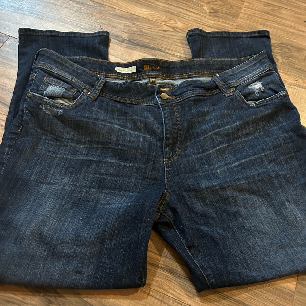 Kut From The Kloth Relaxed Fit Dark Straight Leg